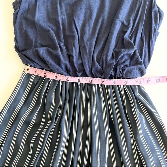 Loft Outlet Blue and White Striped Dress, Extra Extra Small Petite - Picture 6 of 9